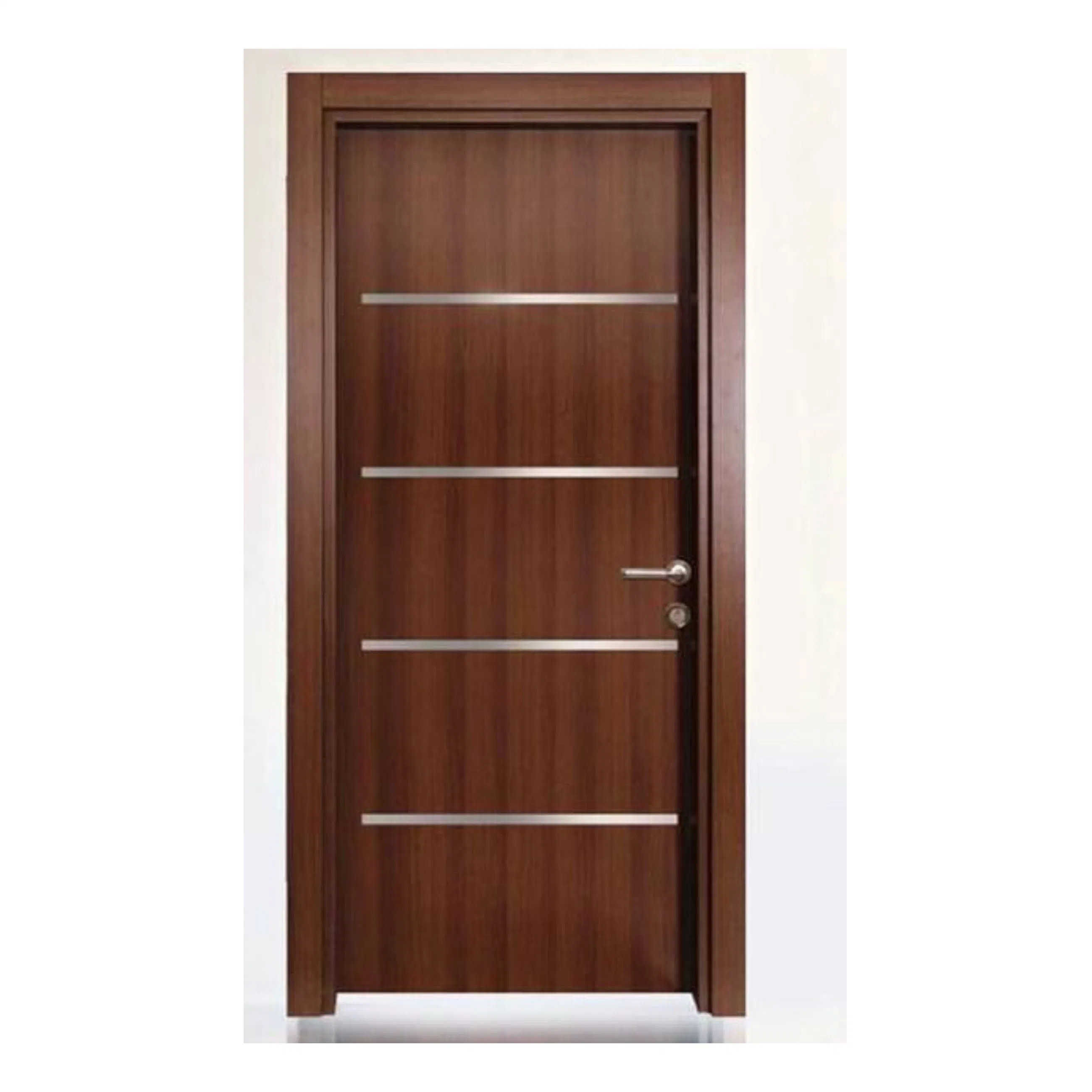 Apartamento luxuoso Interior Pré-Hung Solid Core Wood Panel Design Flush Portas