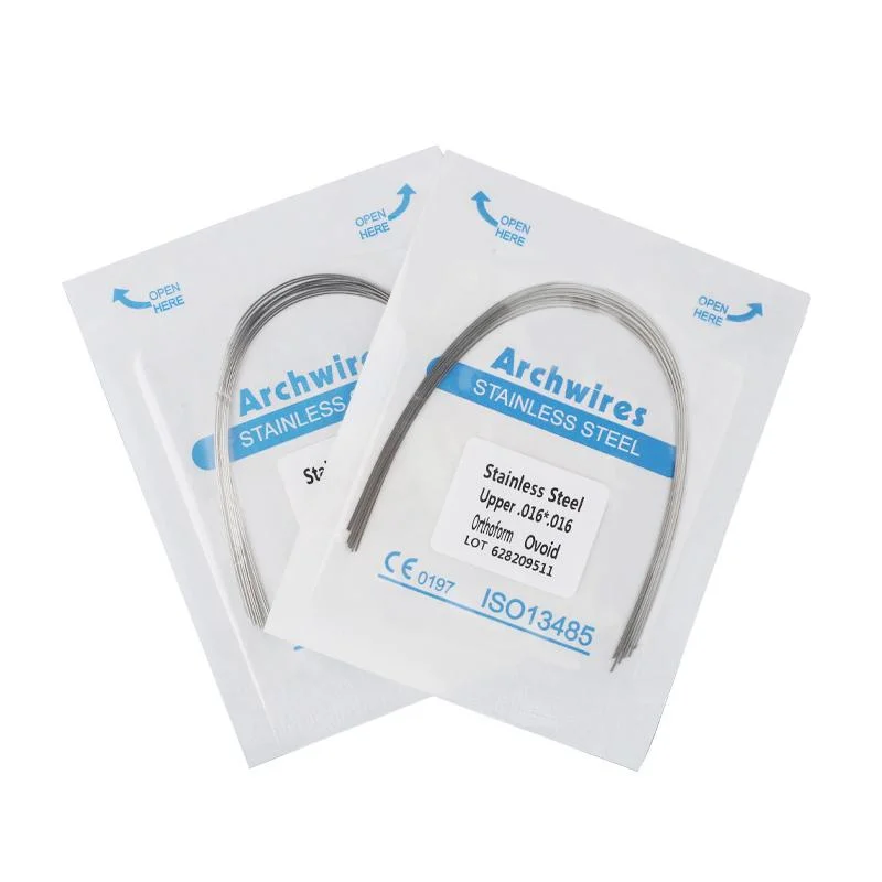 Orthodontic Dental Brackets Ortho Braces Teeth Alignment Dental Wrap Around Retainer Hawley Arch Wire