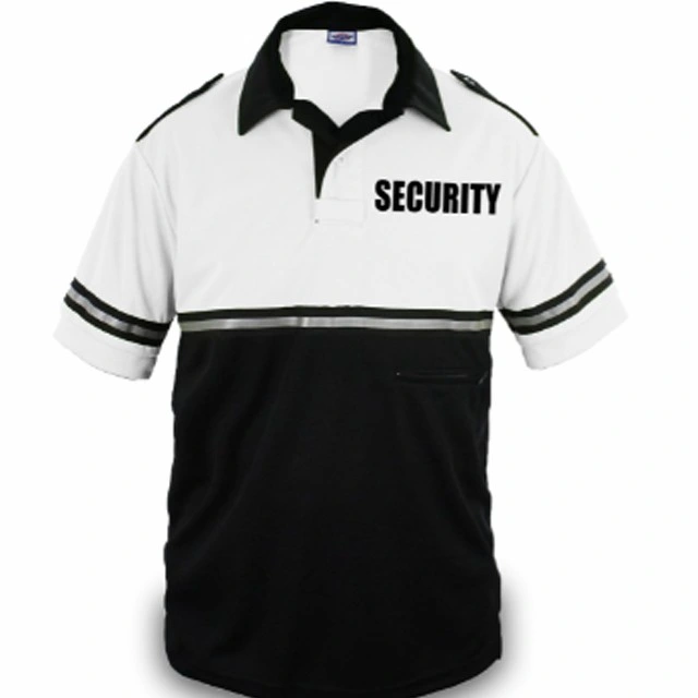 Wholesale/Supplier Custom Short Sleeve Polo T Shirt Reflective Stripes Security Safety Guard Uniforms Polo Shirts for Mens