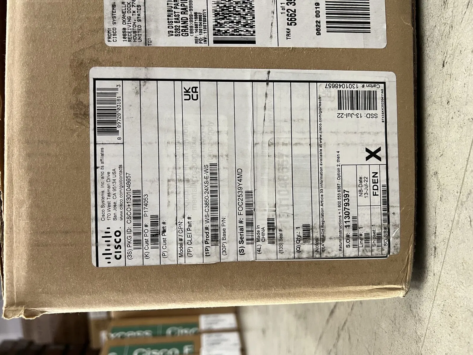 Cisco Network Switch Ws-C3850-24xs-E Ethernet Switch