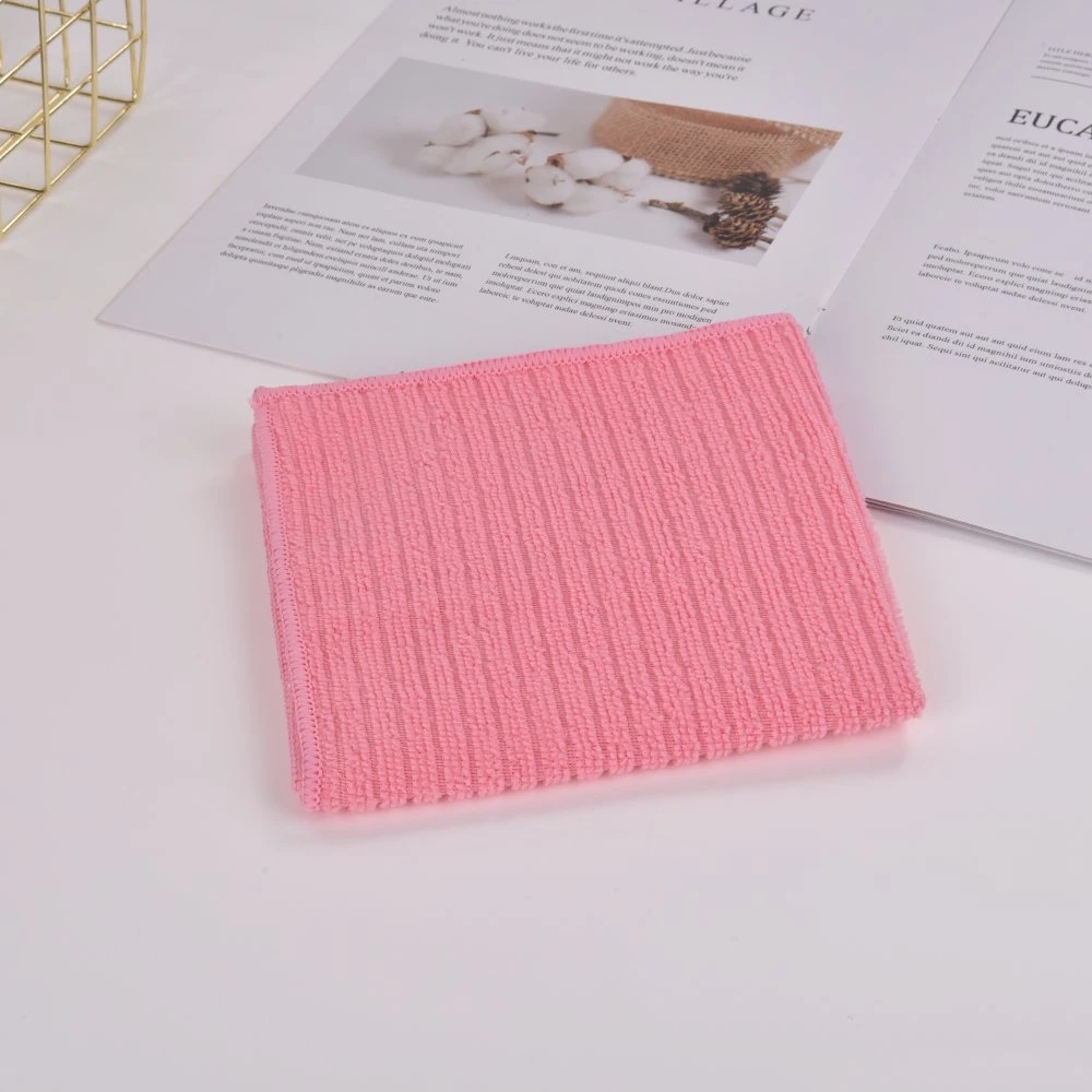 Strips Design Microfiber with Poly Mesh Kitchen Dish Cleaning Cloth