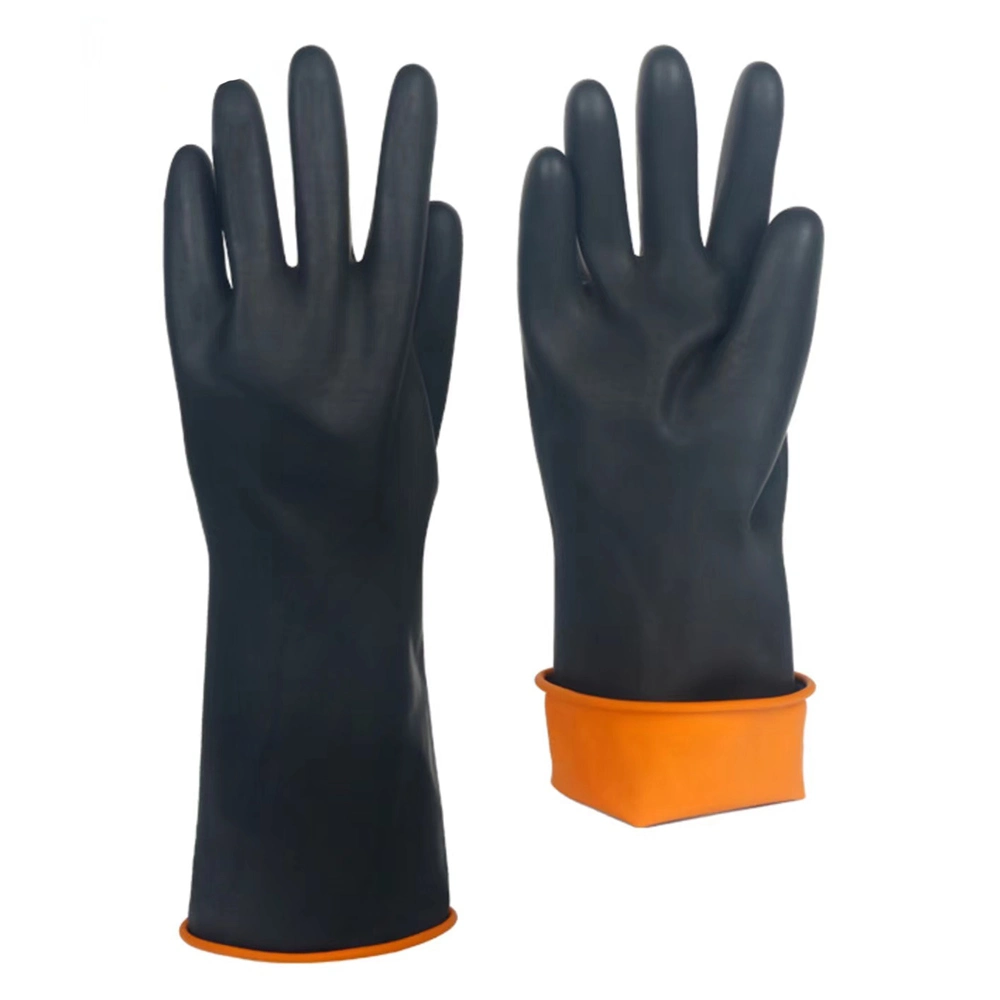 La Chine et de la construction industrielle et de travail Guante étanche anticorrosion Prix de gros de caoutchouc noir/jaune/latex/ménage de la sécurité des gants de travail