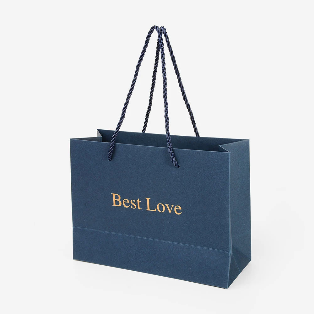 Luxury Matte Gift Shopping Paper Bag with Logo for Clothing Custom Packaging Bag