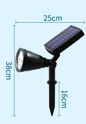 Upgraded Solar Lights Waterproof Outdoor Landscape Lighting Spotlight Wall Light Auto on/off for Yard Garden Driveway Pathway Pool (Warm White Light) Esg10093