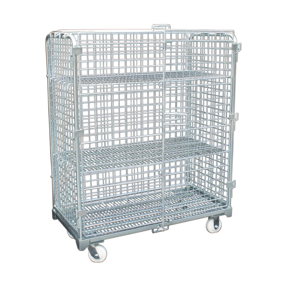 Warehouse Logistic Collapsible Folding Security Mesh Roll Container