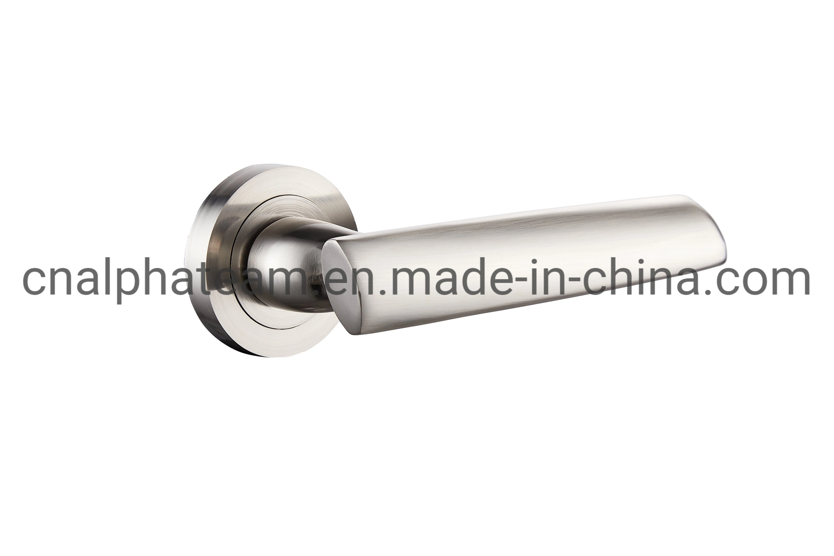 Modem Style Aluminum Wholesale Internal Wooden Door Lever Handle Hardware on Round Rosette