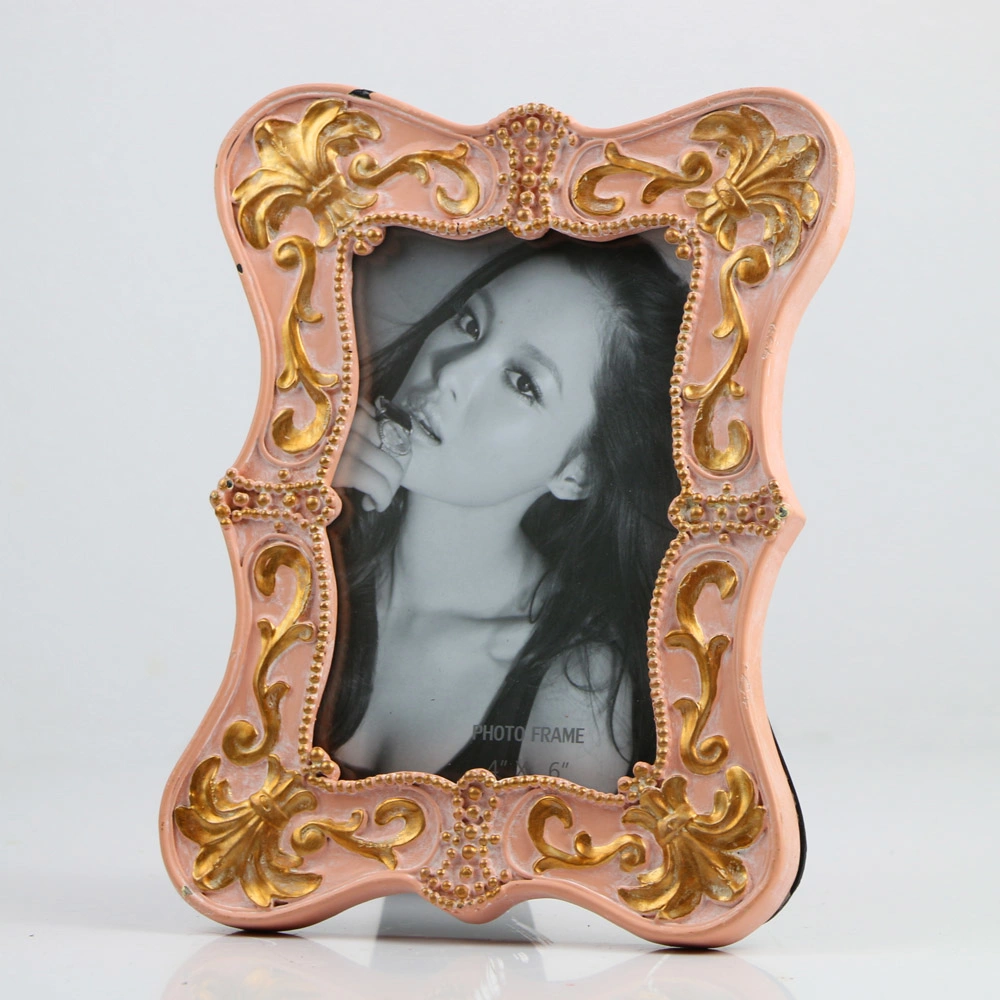 L'artisanat Or Antique Rose Fleur Photo Frame de résine Photo Frame de style européen