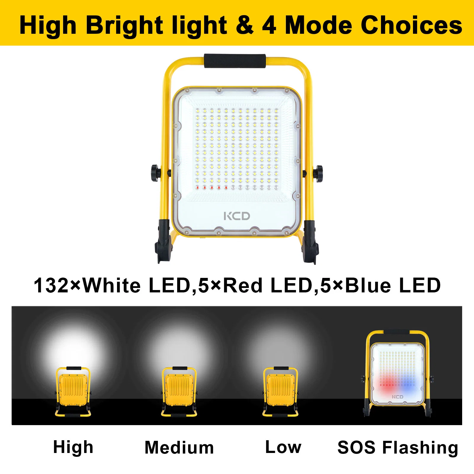 High Power High Bright Flood Light Outdoor Waterproof Explosion Proof Floodlight 30W 50W 100W Rechargeable Spot Portable Bracket LED Work Light