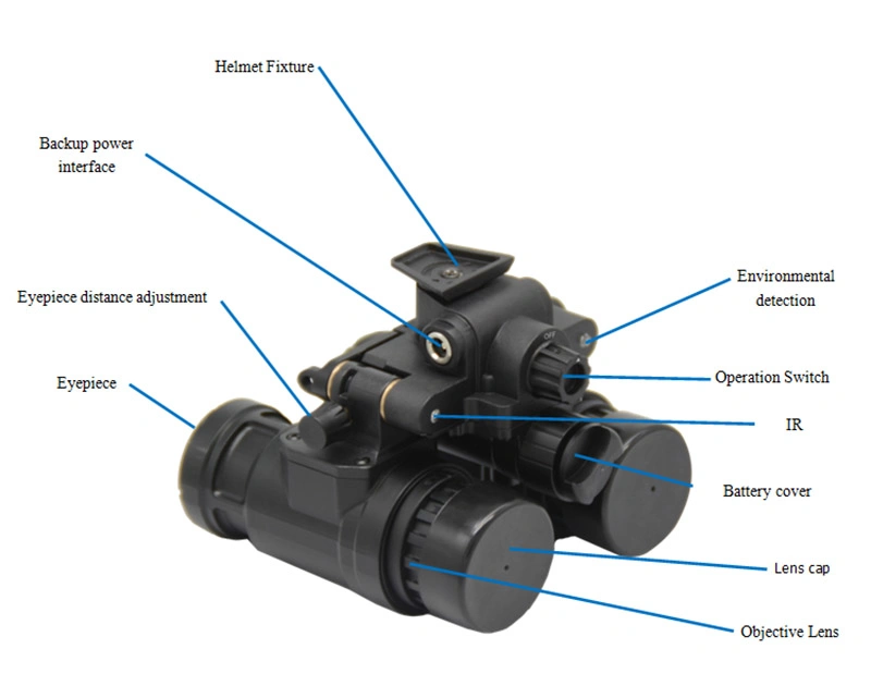 Visionking PDS-31 Dual Eye und Tube rotierend NVG Binokular lang Rang Night Vision mit integriertem IR-Strahler