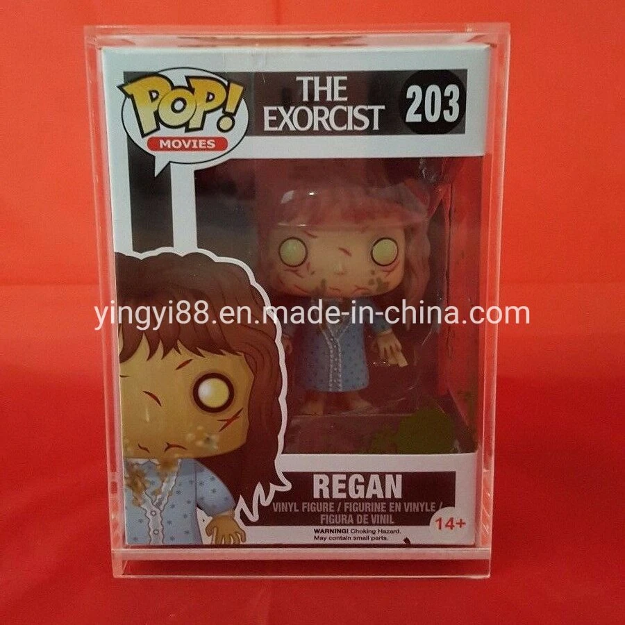 Apilable personalizado de acrílico transparente duro deslizante Funko casilla Pop Protector para video juego coleccionables