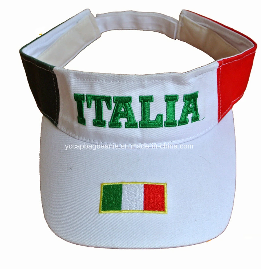 Polyester / Cotton Flag Logo Print Sun Visor Hat