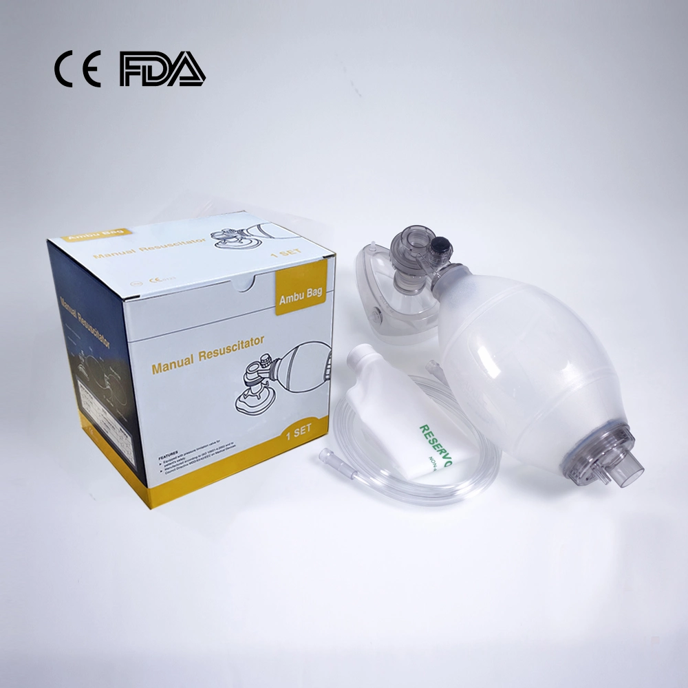 SEBS Ambu Bag Manual Resuscitator Factory with CE, FDA للأطفال الأطفال الذين يبلغ حجم أجلهم صندوق PP