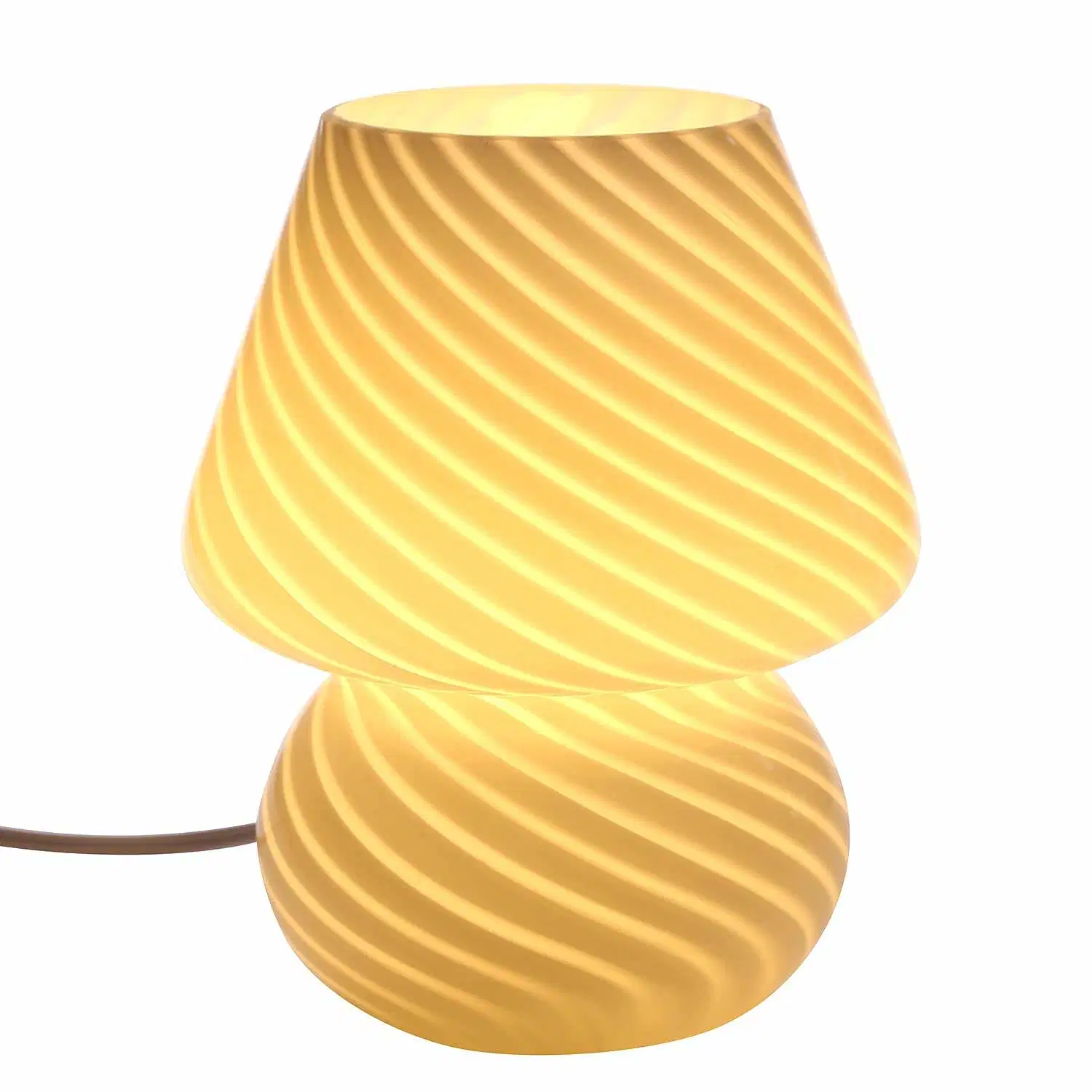 Decorative Hotel Bedroom Luxury LED Mushroom Glass Bedside Lamps Small Night Table Light Lamp