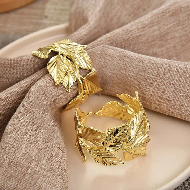 Wholesale Stocked Brass Gold Silver Metal Iron Material Cheap Napkin Ring for Home Decor, Everyday Use, Festival