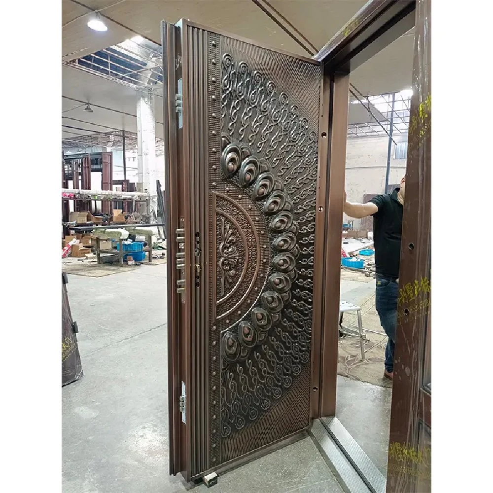 China Custom High-Quality Zinc Alloy Safety Steel Semi-Cast Aluminum Villa Door