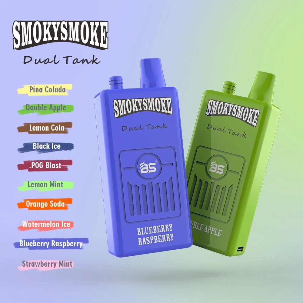 Breze Smokysmoke 16000 Puffs Dual Tank 36ml E Liquid Wholesale I Vape Disposable Electronic Cigarette 650mAh Rechargeable Vape