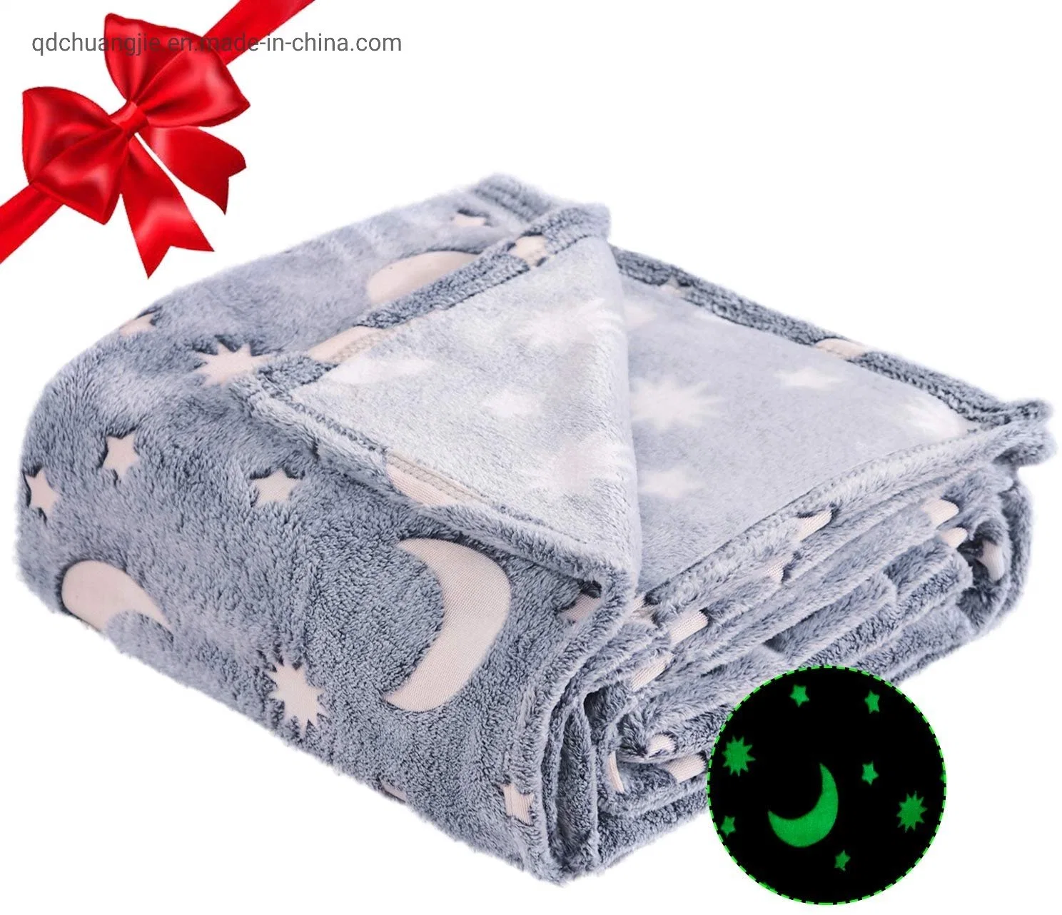 Microfibre Coral Flannel Fleece Polyester Antipilling Print Air Conditioning Travel Promotion Blanket