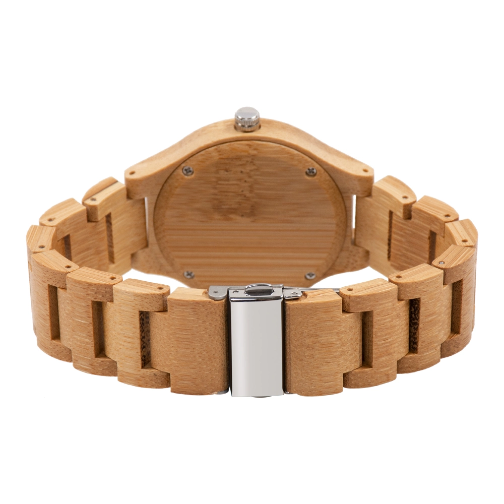 Mens Wood Watch Women's Bamboo Wood Watch Quartz Wooden Watch