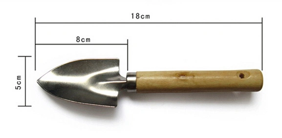 Jeu d'outils de jardin multifonction 4 en 1 à poignée en bois