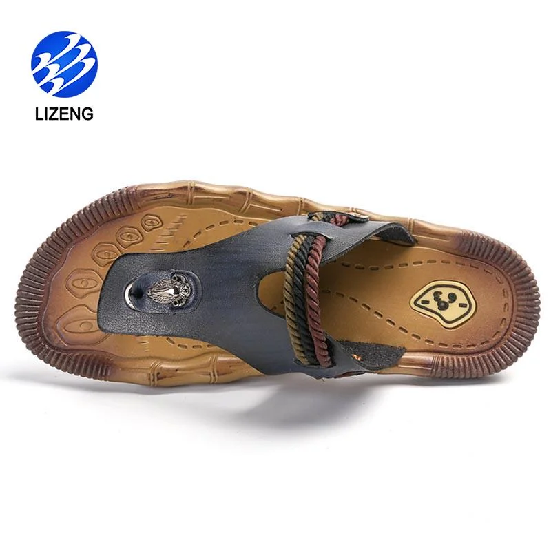 Men Shoes Flip Flops Fashion Design Sandals Leather Classic Roman Slippers Mens Slipper Male Beach Sandals Zapatos