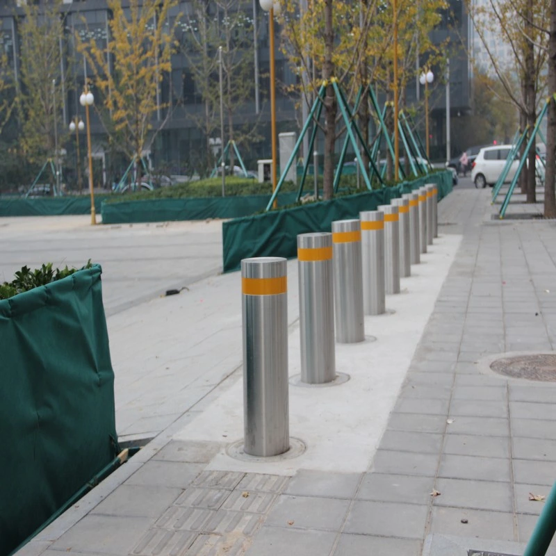 Impact Tested Hydraulic Automatic Bollards for Access Control with Remote Control Use in Parking Lot