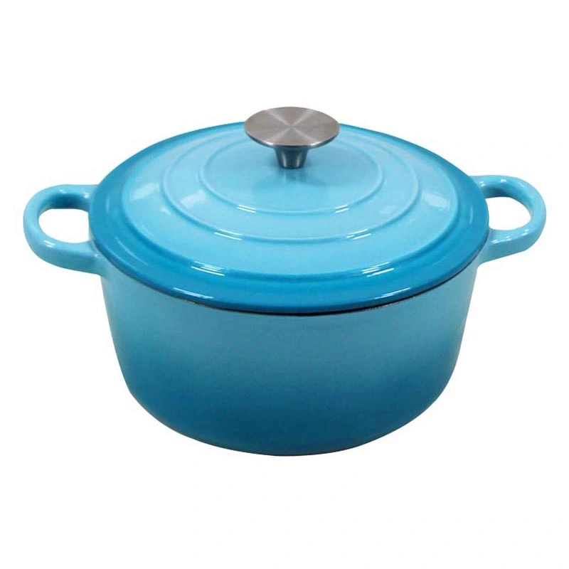 22cm de hierro fundido esmaltado 3.8qt cazuela de horno holandés