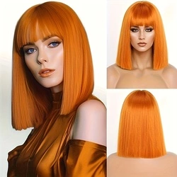 Gerade Frisur 6 Zoll Ombre Braun Kurze Bob Perücke 100% Remy Transparente Spitze Vordergewüllen Menschenhaar