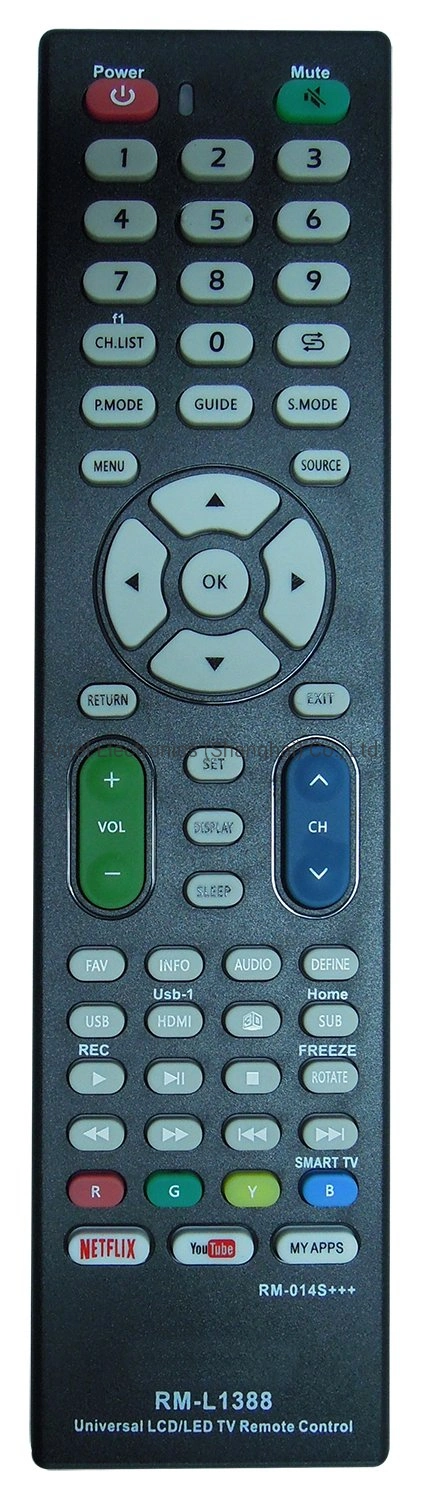 Universal Remote Control  for Most brand 3D LCD LED Smart Plasma TV RM-014S+++(RM-L1388) for LG/SONY/SAMSUNG/SHARP/Panasonic/TOSHIBA/JVC/PHILIPS other brand