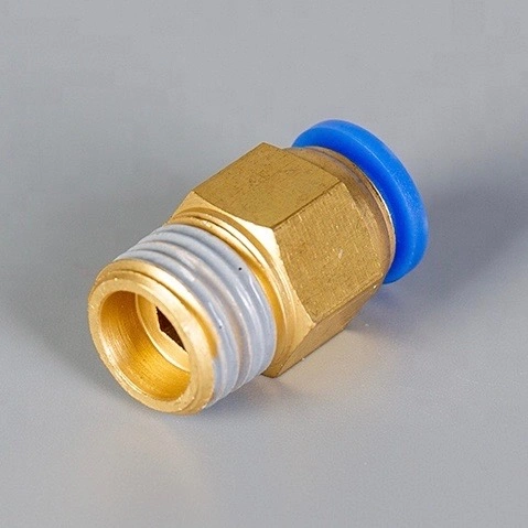 Factory PC Type Brass Pneumatic Male Connector Pneumatic Parts