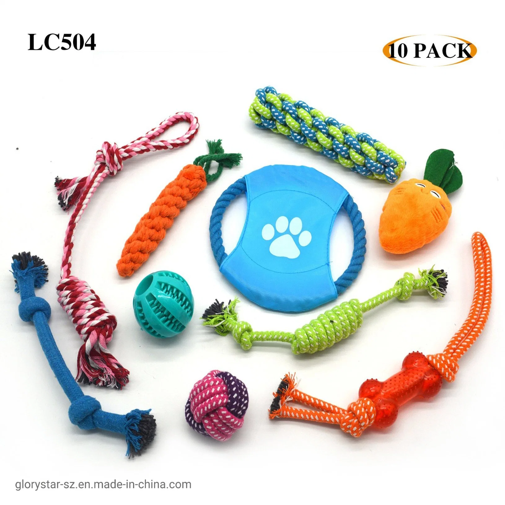 Puppy and Small Dog Pet Teething Squeaky Chew Toys Pack