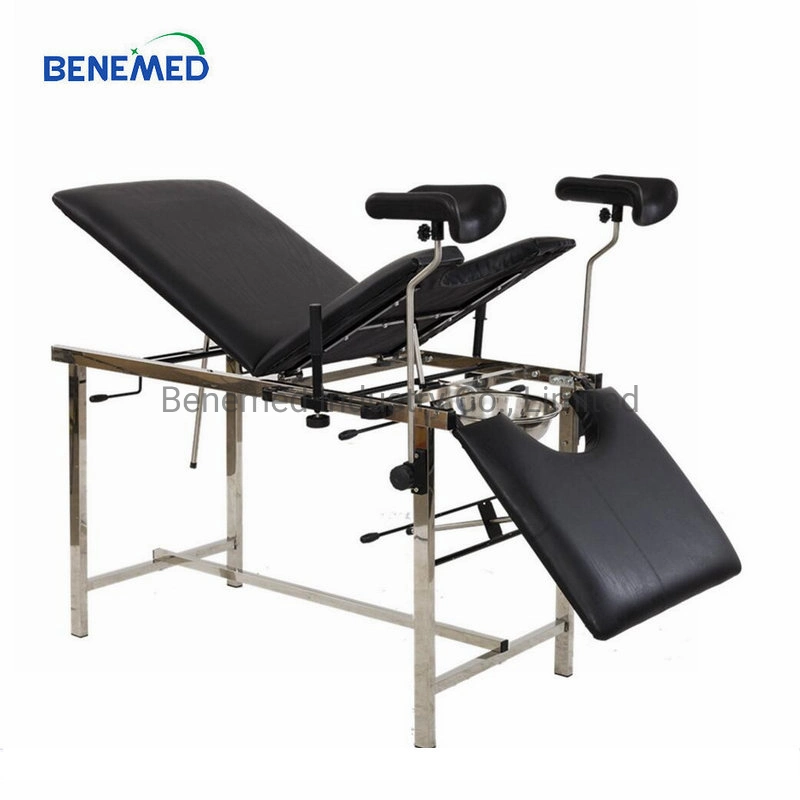 Hot Sale Medical Stainless Steel Obstetric Gynecological Examination Table