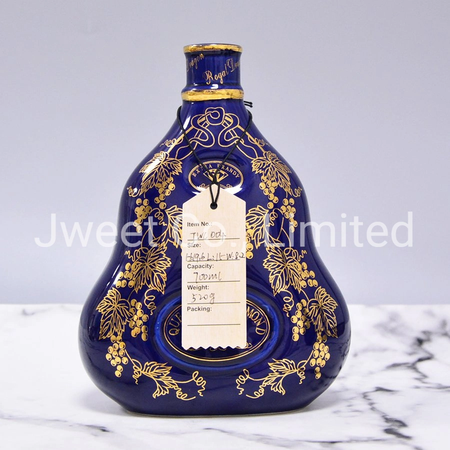 Customized Wine Bottle Ceramic Liquor Whisky Olive Oil Bottle