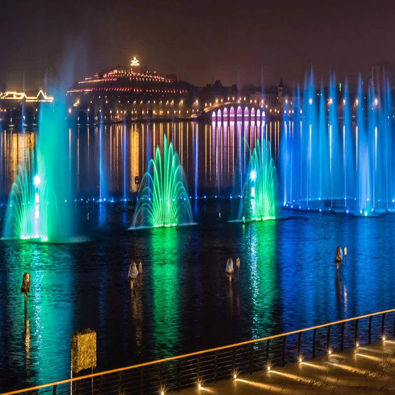 Nuevo Control Digital Cortina de agua Musical Fuente de agua interactiva Cascada Waterscape con módulo digital cortina de agua programable Show In Centro comercial