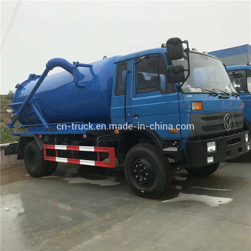 Dongfeng bajo precio 8000L 9000L 10000L depósito de aspiración de aguas residuales de alcantarillado por vacío Exhauster