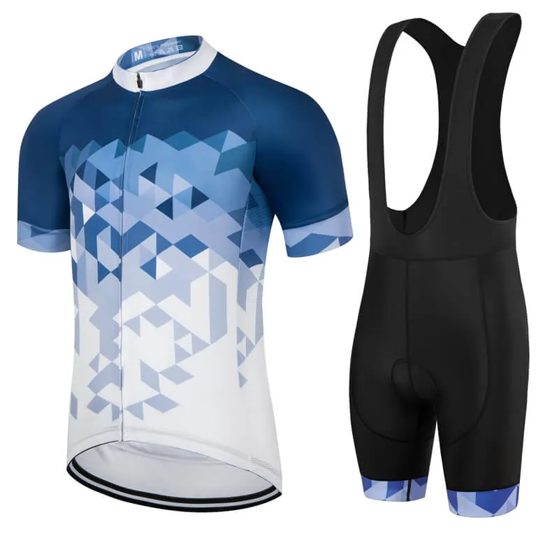 Comercio al por mayor Mens bicicleta profesional de diseño personalizado ropa cremallera completa Cycling Jersey Culotte