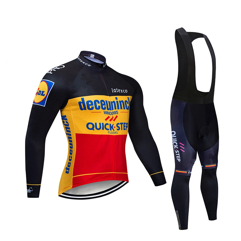 Winter Fleece Radfahren Bekleidung Dropshipping Conjunto Ciclista Hombre Largo Custom Fahrradbekleidung