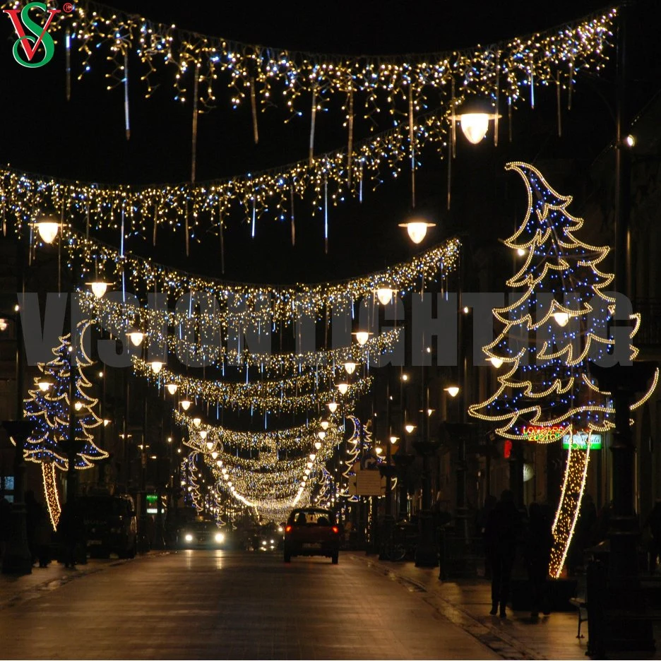 LED Christmas String Rope Light 2D Street Decoration Lighting Project