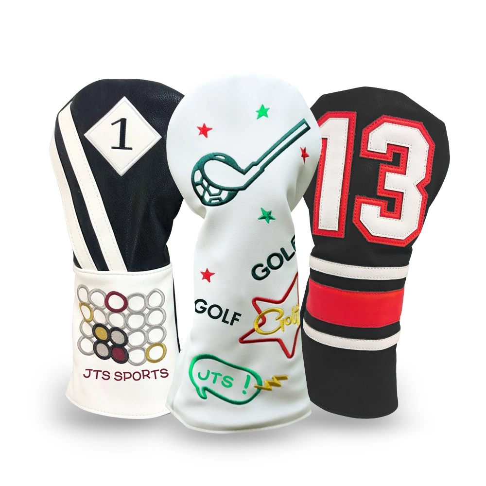 Golf Club Cover Set Custom Quality Waterproof PU Leather Iron Putter Driver Golf Headcover