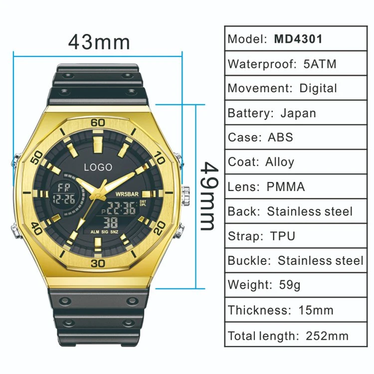 Digital Sports Wrist Watch Multifunction Sport Watch for Men