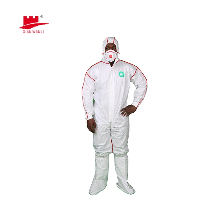 Factory Direct Security Type 5/6 Protection White Uniform for Men Disposable Impermeable Waterproof Workwear