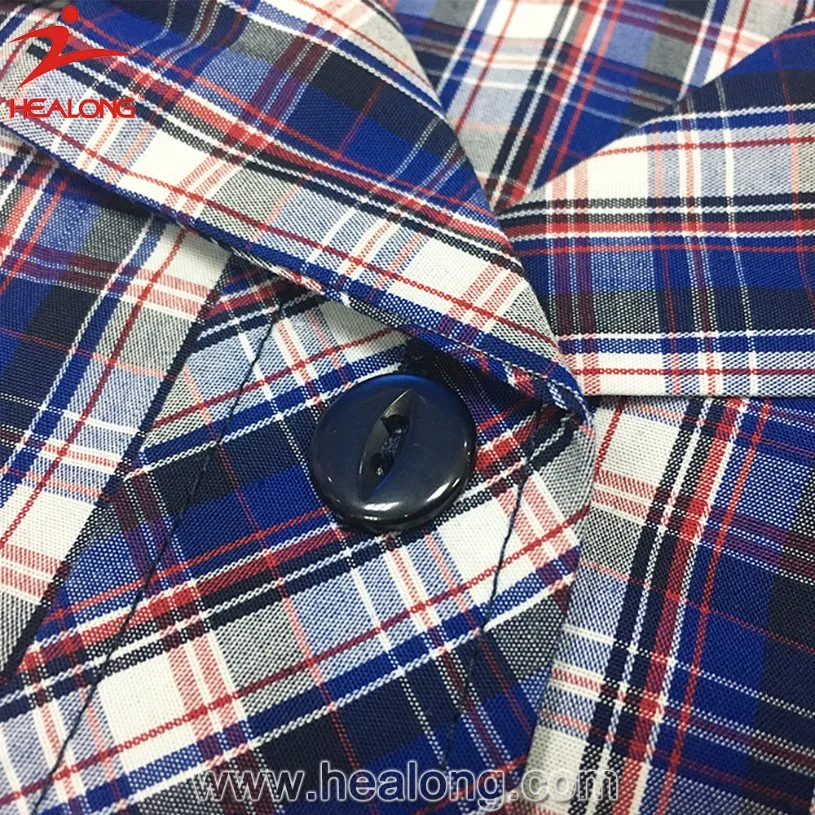 China Hot Sale Wholesale/Supplier Shirts Plaid Collect Slim Fit Tee Shirt for Girl