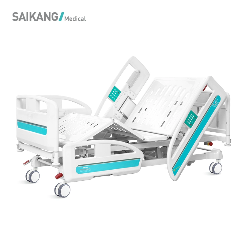 Y8T Multifunción Saikang paciente usa equipo de Hospital cama plegable de metal de la clínica de los precios eléctricos ajustables camas UCI médica