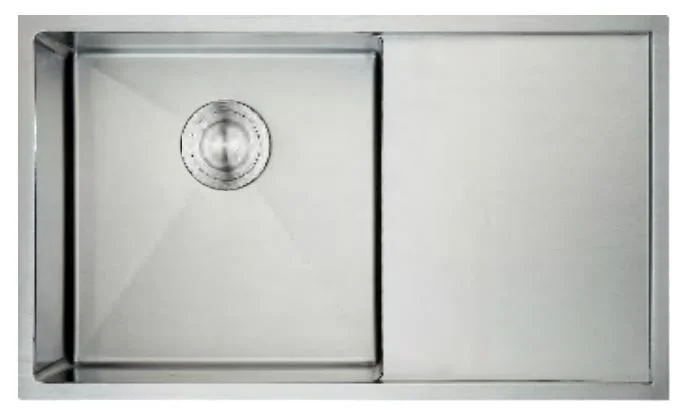 Kitchen Sink Single Bowl with Drain Board SUS304 Stainless Sink 7544sdu