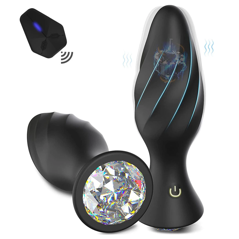 Hot Selling Remote Control Waterproof Anal Toy for Men Women Silicone Anal Plug Butt Plug