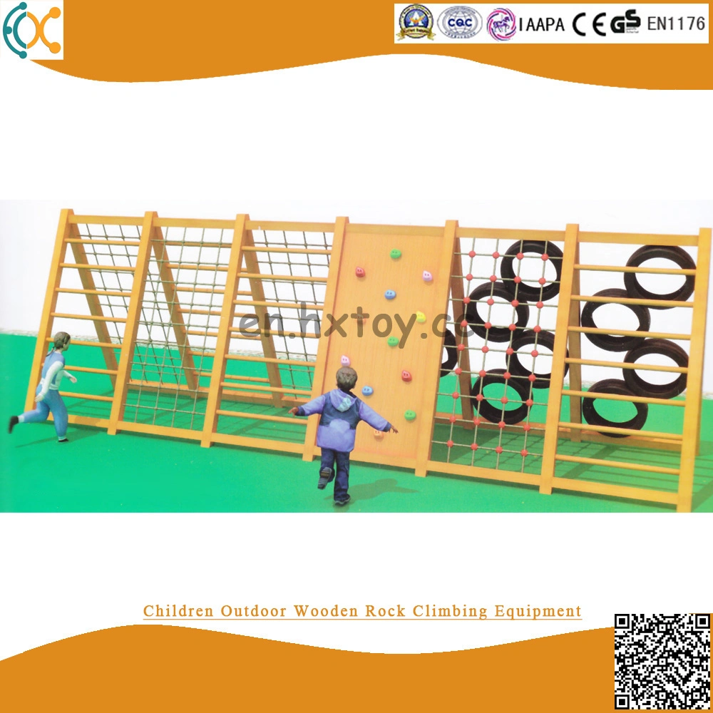 Wood Jungle Gym Backyard Outdoor Wooden Climbing Wall for Children