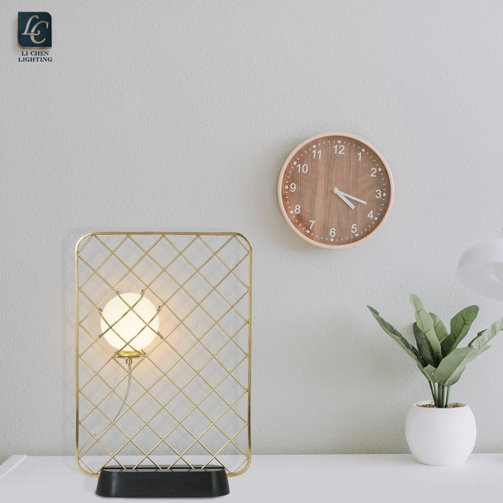 Decorative Bedroom Desk Lighting Brass Iron LED Table Lamp