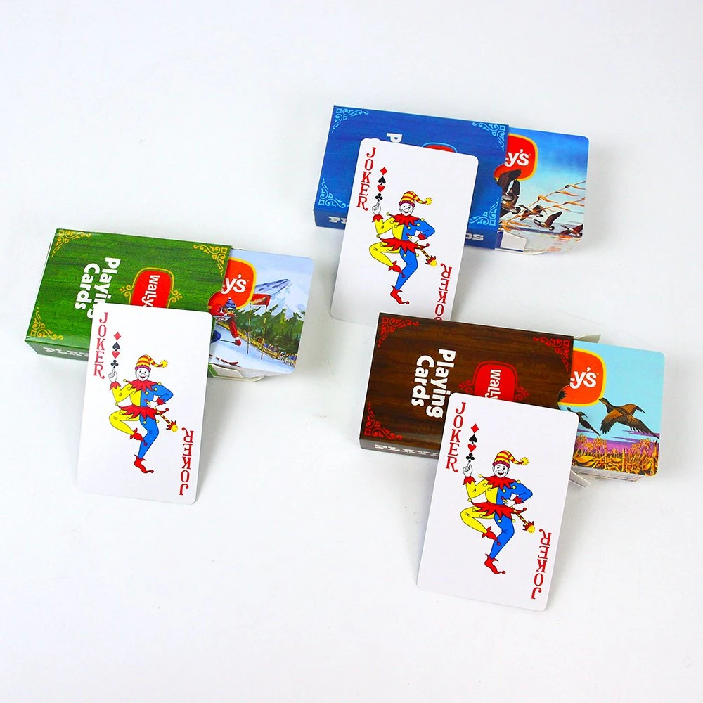 Juego de cartas personalizado Prining Logo Paper Juego personalizado jugando Bridge Tarjetas