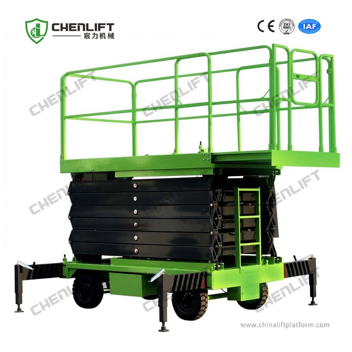 12 Meters Manual Pushing Mobile Scissor Lift for Work at Height (MK1200)