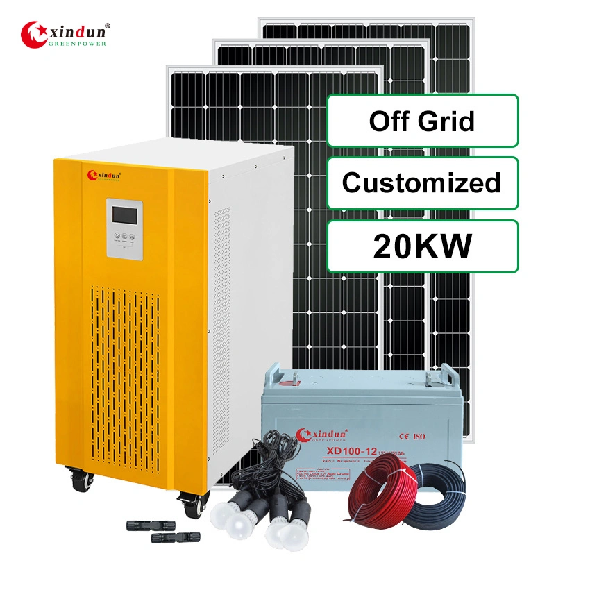 20000 Watt 20kw off Grid LCD Display 100-380V Solar Power Energy System for DIN-Rail