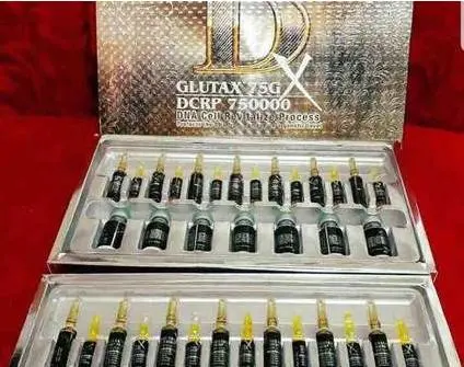 Venta caliente Piel de inyección rápida de blanqueamiento Glutax 750000gx 180000gr 1800000GS 70000GM Glutatión Whitening inyección con precio al por mayor